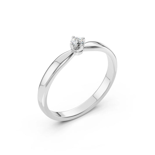 Solitaire Ring (Round), 0.1 ct — 101-10041(3.0)