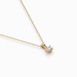Diamond Pendant Necklace Round 0.15ct by Qutahia Jewellery