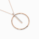 Delicate Diamond Necklace Round 0.09ct by Qutahia Jewellery