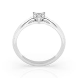 Solitaire Diamond Ring Heart 0.3ct by Qutahia Jewellery
