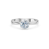 Round Brilliant Diamond Classic Solitaire Engagement Ring 1.0ct by Qutahia Jewellery