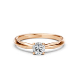 Solitaire Diamond Ring Round 0.4ct by Qutahia Jewellery