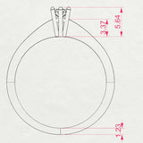Solitaire Diamond Ring Round 0.1ct by Qutahia Jewellery
