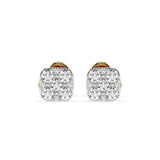 Illusion Diamond Earrings Round 0.06ct by Qutahia Jewellery