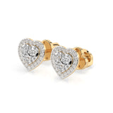 Illusion Diamond Earrings Round 0.17ct by Qutahia Jewellery