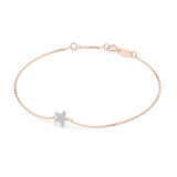 Diamond Bracelet Gold Round 0.03ct by Qutahia Jewellery