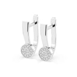 Illusion Diamond Earrings Round 0.13ct by Qutahia Jewellery