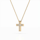 Delicate Diamond Necklace Round 0.03ct by Qutahia Jewellery