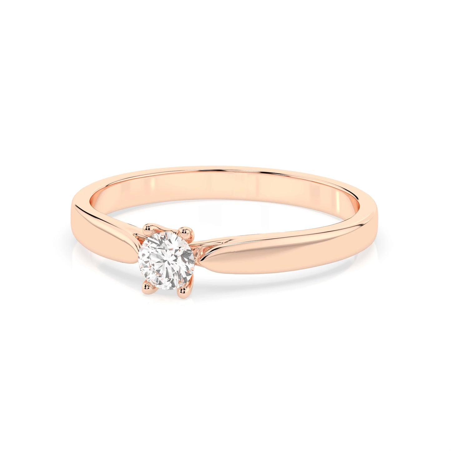 Solitaire Ring (Round), 0.15 ct — 101-10046(3.4)
