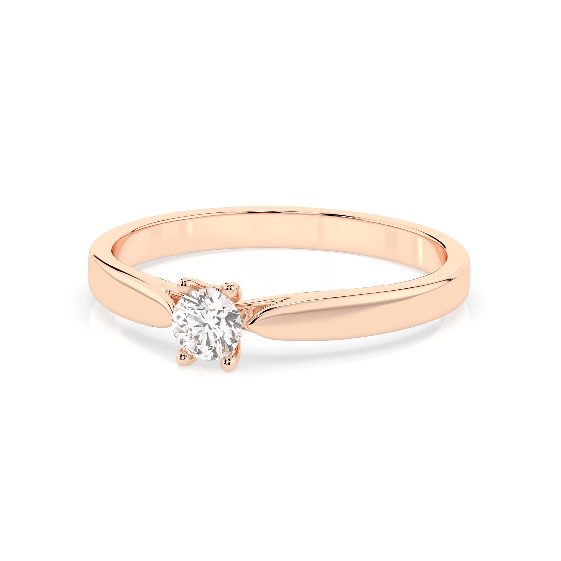 Solitaire Ring (Round), 0.15 ct — 101-10046(3.4)