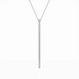 Delicate Diamond Necklace Round 0.14ct by Qutahia Jewellery