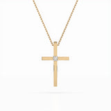 Delicate Diamond Necklace Round 0.03ct by Qutahia Jewellery