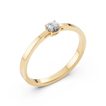Solitaire Ring (Round), 0.2 ct — 101-10012/1(3.7)