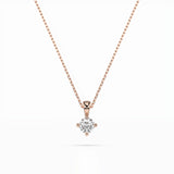 Diamond Pendant Necklace Round 0.1ct by Qutahia Jewellery