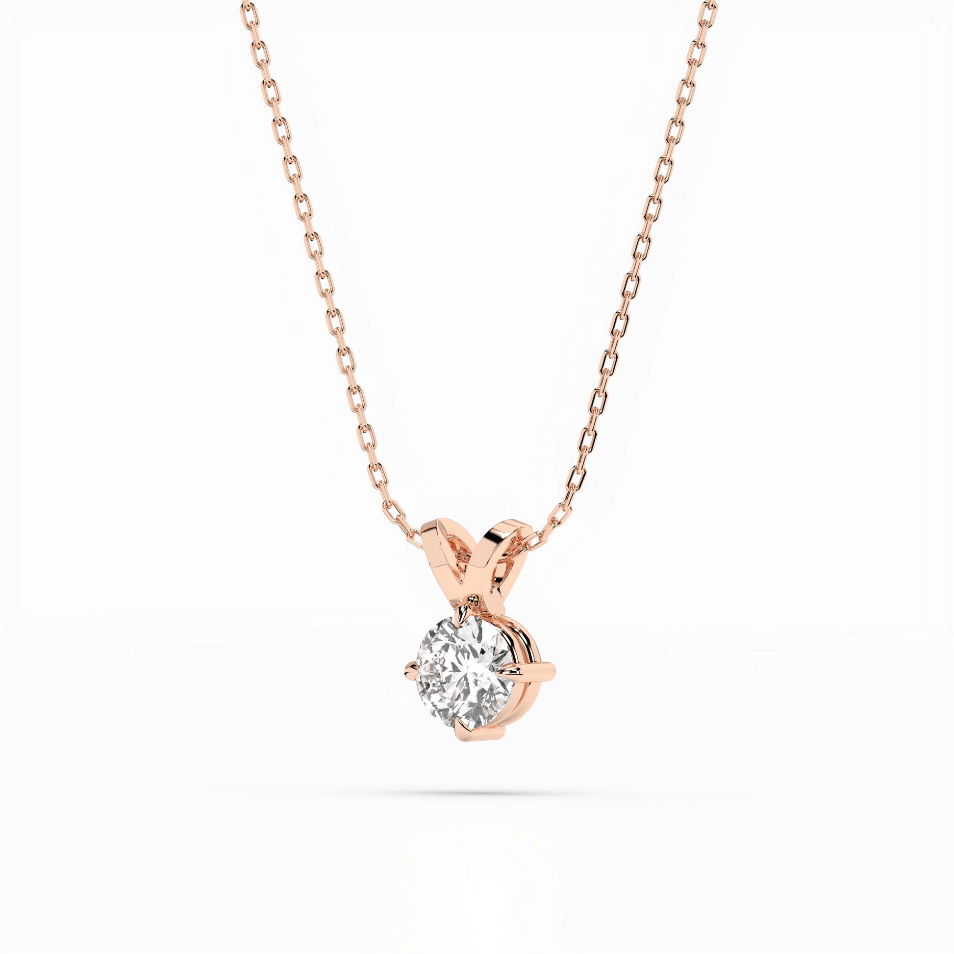 Solitaire Necklace (Round), 0.3 ct — 104-10037(4.2)