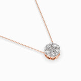 Illusion Diamond Necklace Round 0.1ct by Qutahia Jewellery