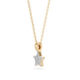 Delicate Diamond Necklace Round 0.03ct by Qutahia Jewellery