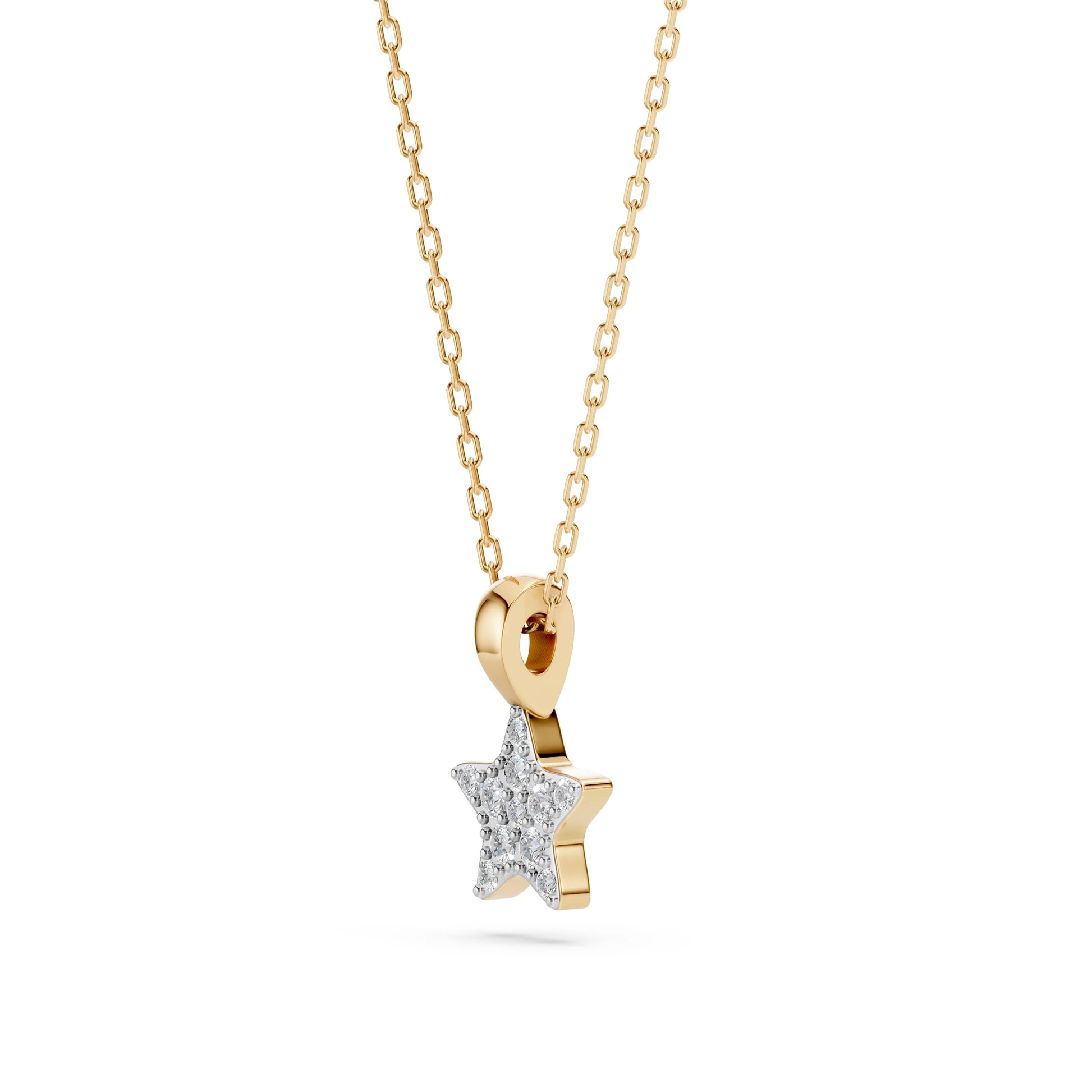 Minimalism Necklace (Round), 0.03 ct — 104-10077