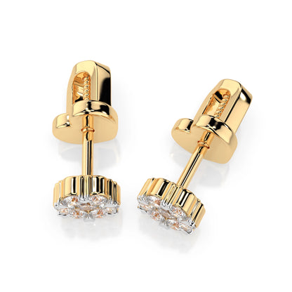 Illusion Earring (Round), 0.03 ct — 102-10015(2.0)