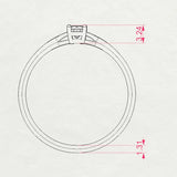 Solitaire Diamond Ring Round 0.15ct by Qutahia Jewellery