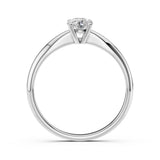 Solitaire Diamond Ring Round 0.4ct by Qutahia Jewellery