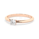 Solitaire Diamond Ring Round 0.3ct by Qutahia Jewellery