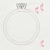 Solitaire Diamond Ring Round 0.3ct by Qutahia Jewellery