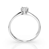 Illusion Diamond Ring Round 0.03ct by Qutahia Jewellery