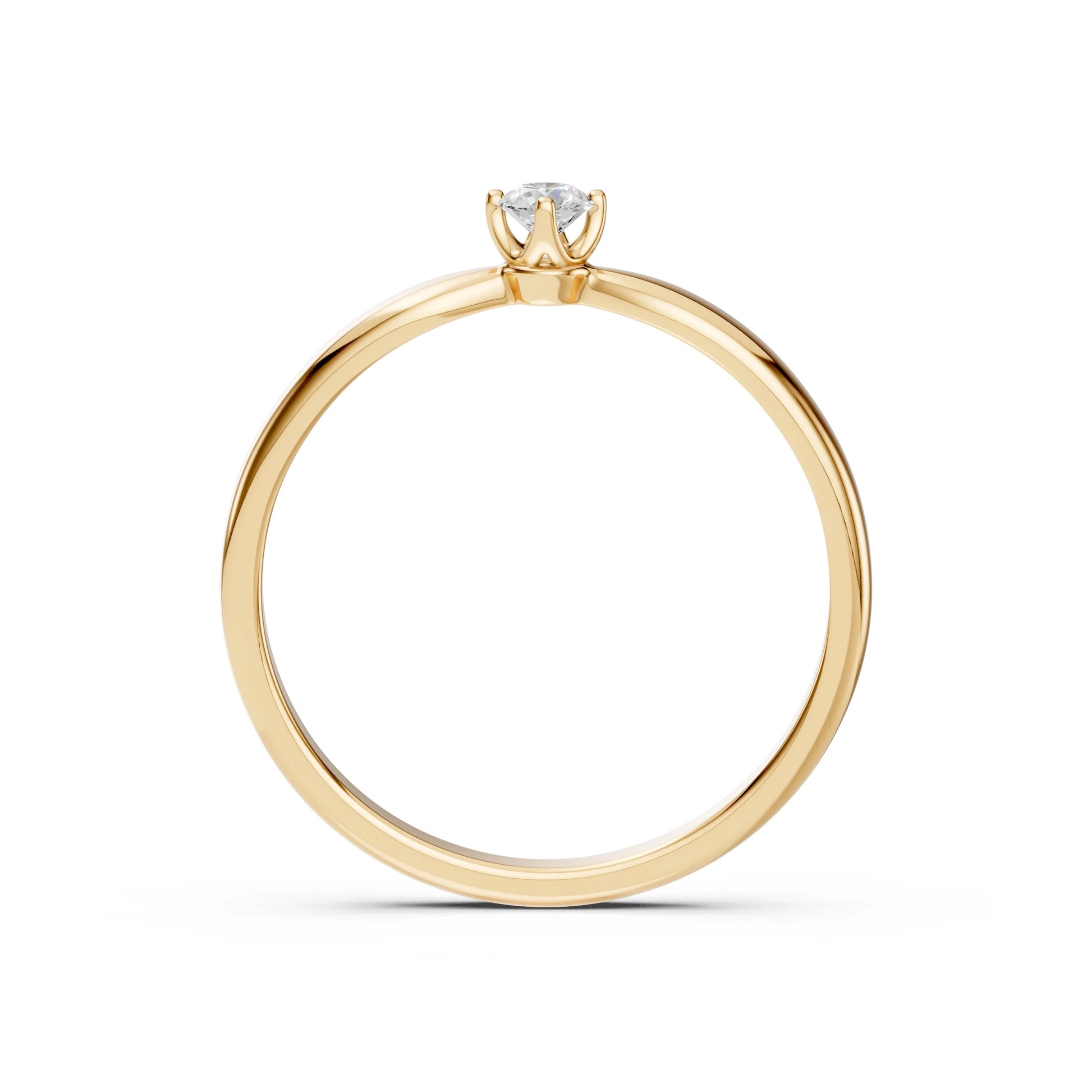 Solitaire Ring (Round), 0.1 ct — 101-10041(3.0)