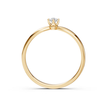 Solitaire Ring (Round), 0.1 ct — 101-10041(3.0)