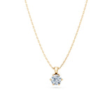 Round Brilliant Diamond Solitaire Necklace 0.5ct by Qutahia Jewellery