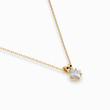 Diamond Pendant Necklace Princess 0.3ct by Qutahia Jewellery