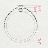 Solitaire Eternity Diamond Ring Round 0.1ct by Qutahia Jewellery