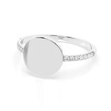 Minimalist Diamond Ring Round 0.14ct by Qutahia Jewellery