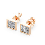 Small Diamond Earrings Round Brilliant 0.14ct by Qutahia Jewellery