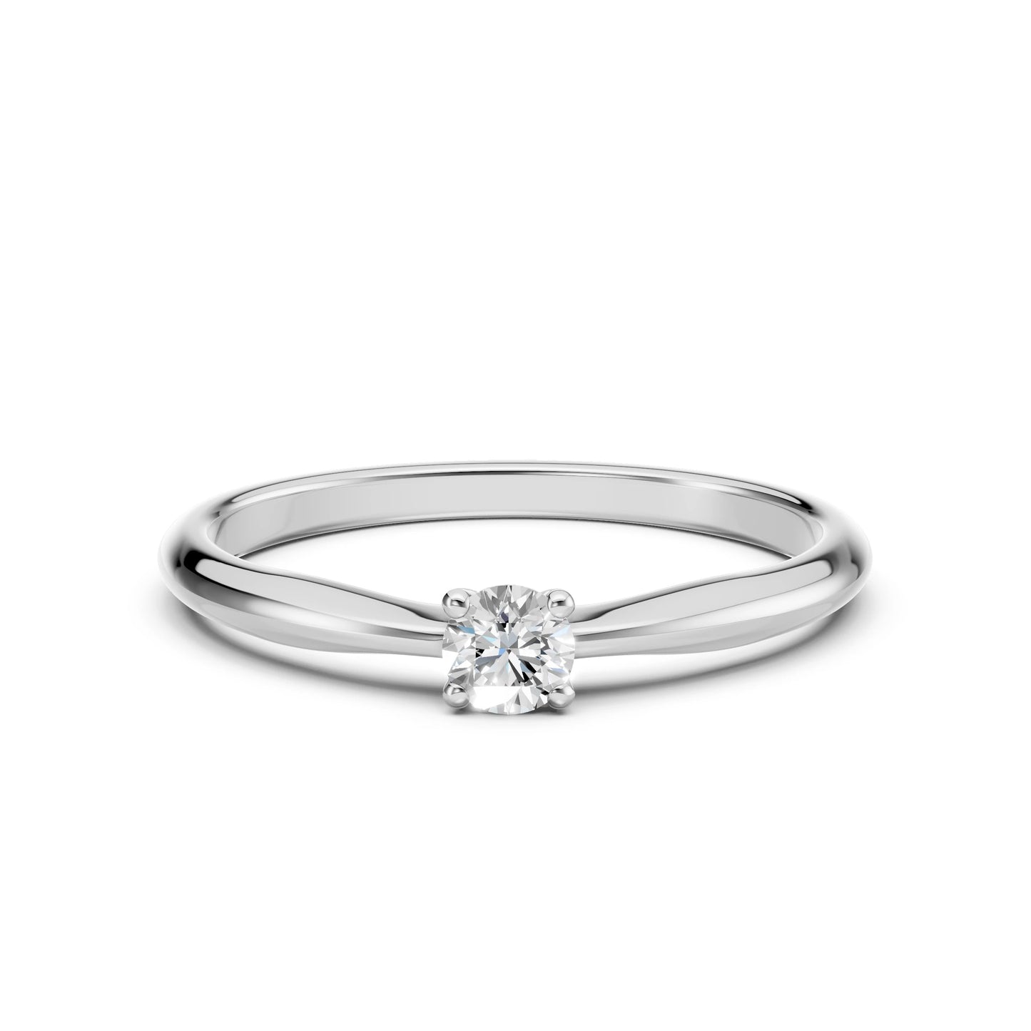 Solitaire Ring (Round), 0.2 ct — 101-10021(3.7)