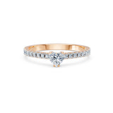 Solitaire Eternity Diamond Ring Heart 0.3ct by Qutahia Jewellery