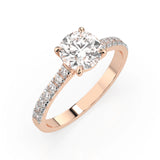 Solitaire Eternity Diamond Ring Round 1.0ct by Qutahia Jewellery