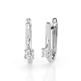 Small Diamond Earrings Round 0.2ct by Qutahia Jewellery