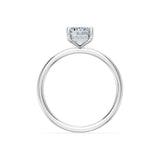 Emerald Lab Grown Diamond Micro Pave Engagement Ring 2.0ct by Qutahia Jewellery