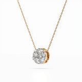 Illusion Diamond Necklace Round 0.1ct by Qutahia Jewellery
