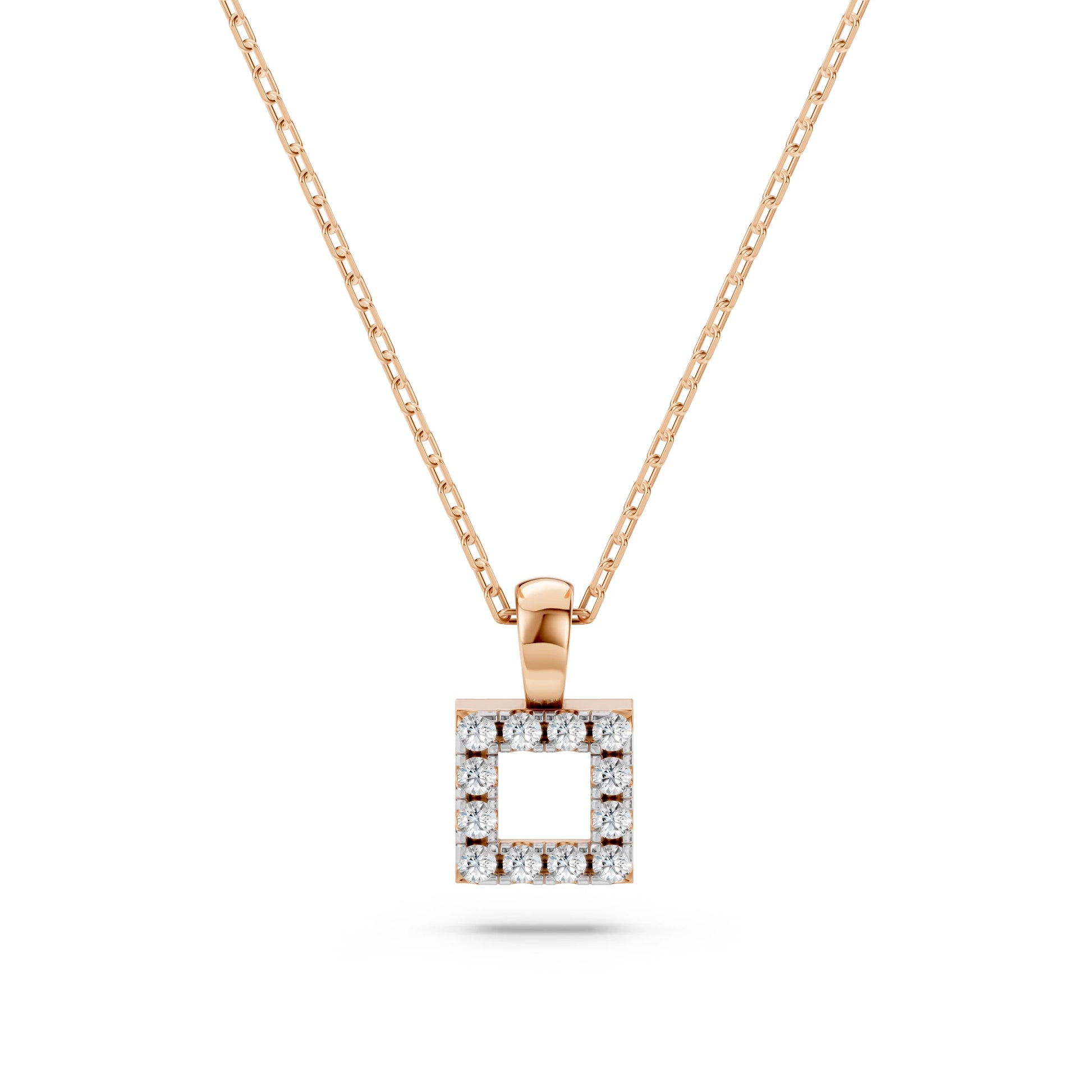 Minimalism Necklace (Round), 0.06 ct — 104-10079