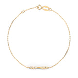 Diamond Bracelet Gold Round 0.19ct by Qutahia Jewellery