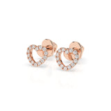 Small Diamond Earrings Round 0.14ct by Qutahia Jewellery