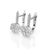 Illusion Diamond Earrings Round 0.3ct by Qutahia Jewellery