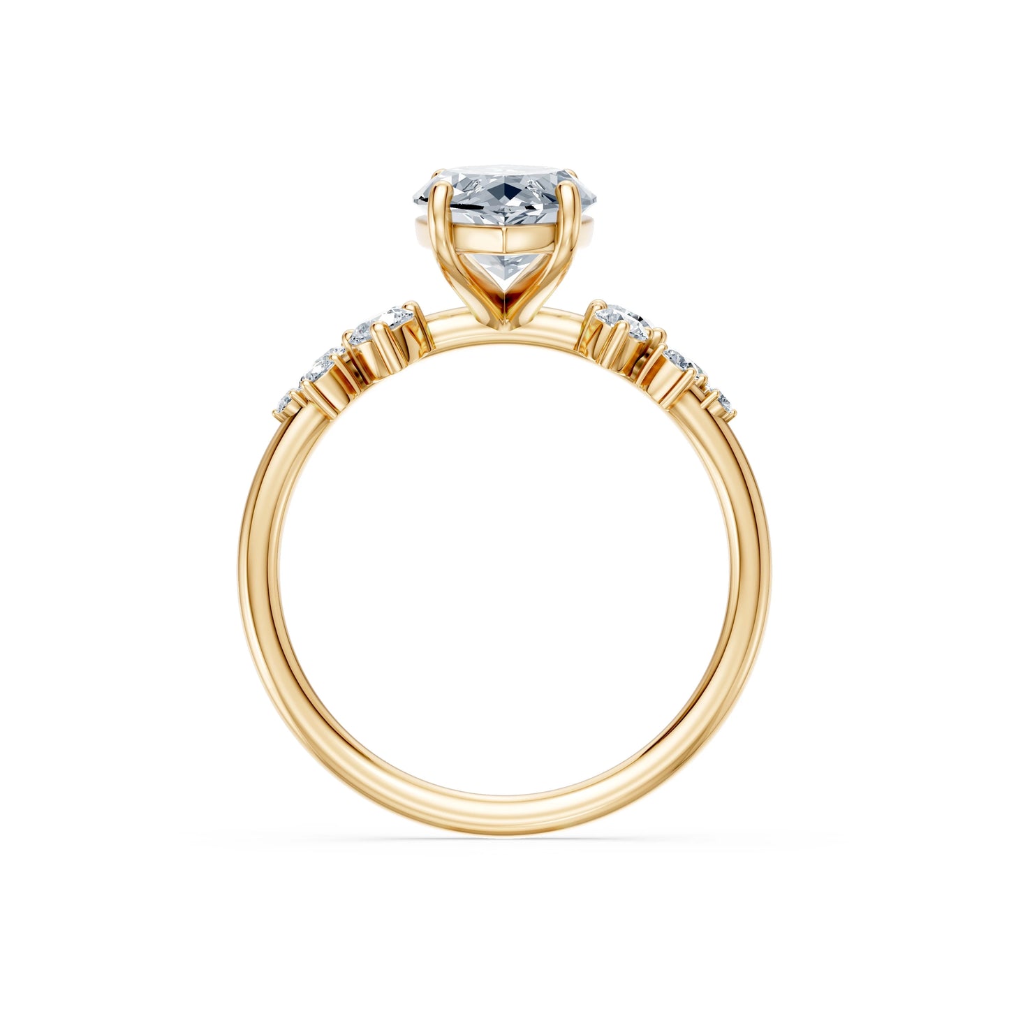 Marquise Lab Grown Diamond Classic Pave Eternity Ring 2.0ct by Qutahia Jewellery