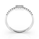 Minimalist Diamond Ring Round 0.07ct by Qutahia Jewellery