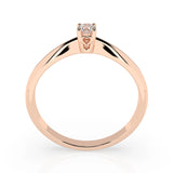 Solitaire Diamond Ring Round 0.06ct by Qutahia Jewellery