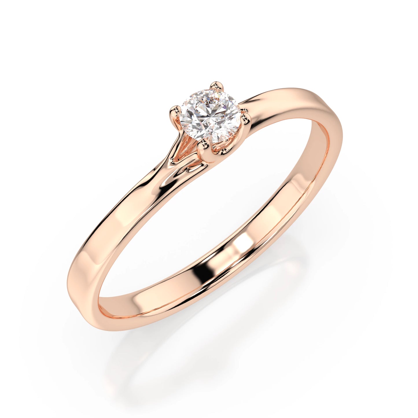Solitaire Ring (Round), 0.1 ct — 101-10014(3.0)