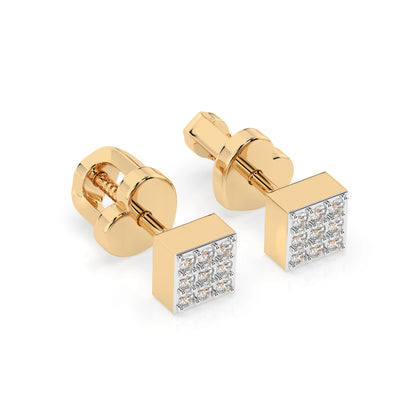 Illusion Earring (Round), 0.11 ct — 102-10063